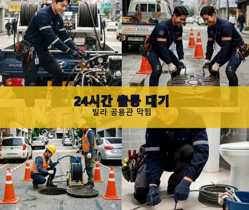안산시상록구 부곡동 배수구막힘 원인 진단 현장 작업 사진 - 배관해결사