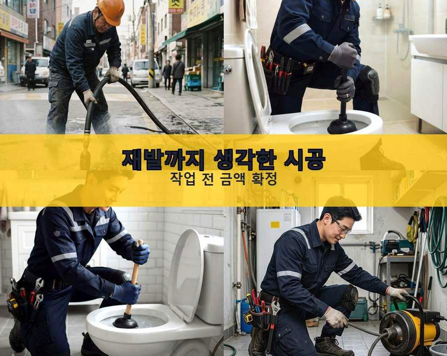 안성시 계동 하수구막힘 24시 출동 현장 작업 사진 - 배관해결사