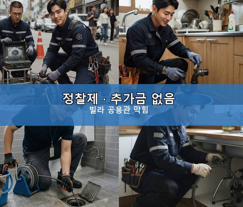 안성시 낙원동 하수구막힘 전문 업체 현장 작업 사진 - 배관해결사