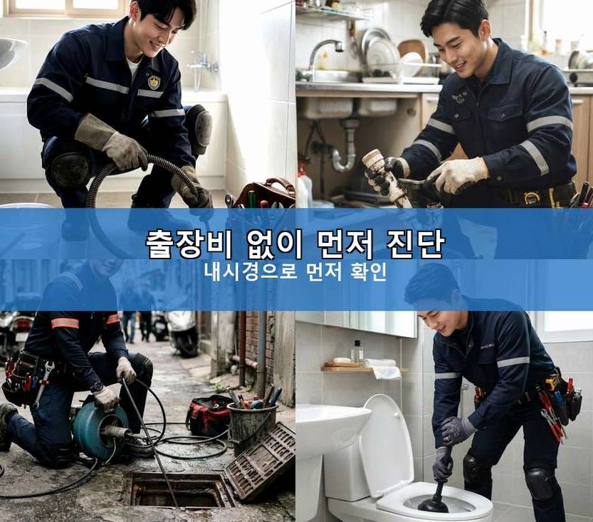 안성시 신흥동 배수구막힘 가격 안내 현장 작업 사진 - 배관해결사