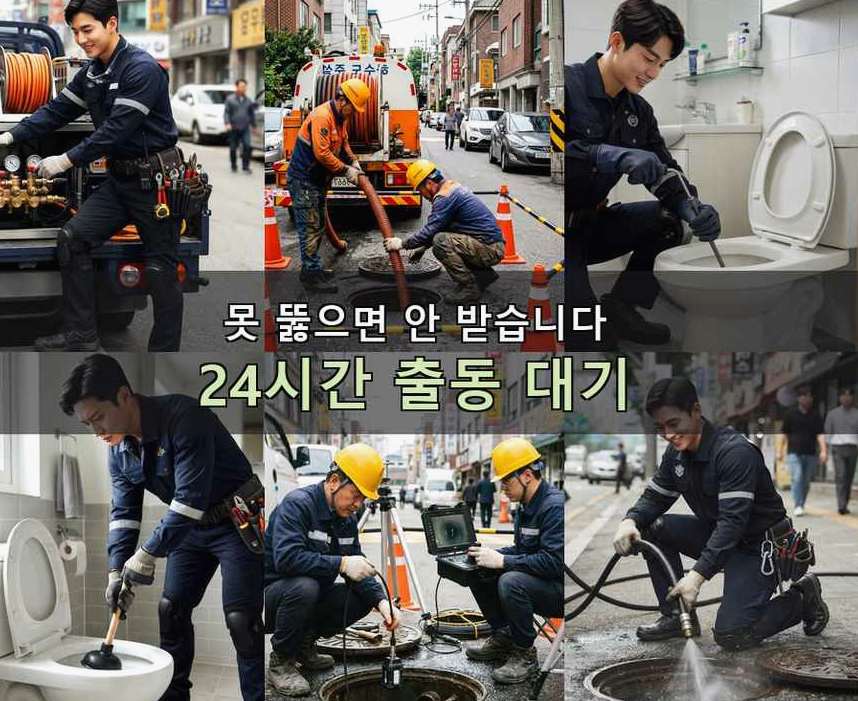 안성시 신흥동 하수구막힘 빠른 해결 현장 작업 사진 - 배관해결사
