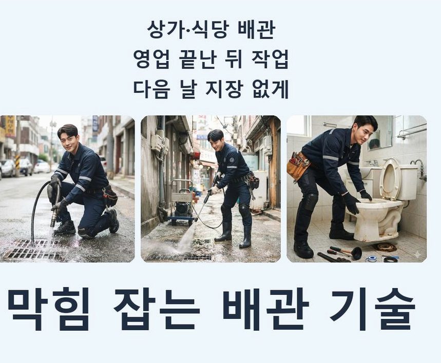 파주시 야동동 하수구막힘 전문 업체 현장 작업 사진 - 배관해결사