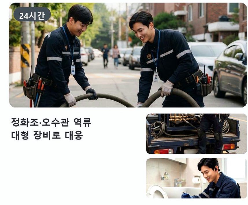 김포시 양곡리 싱크대막힘 뚫음 현장 작업 사진 - 배관해결사