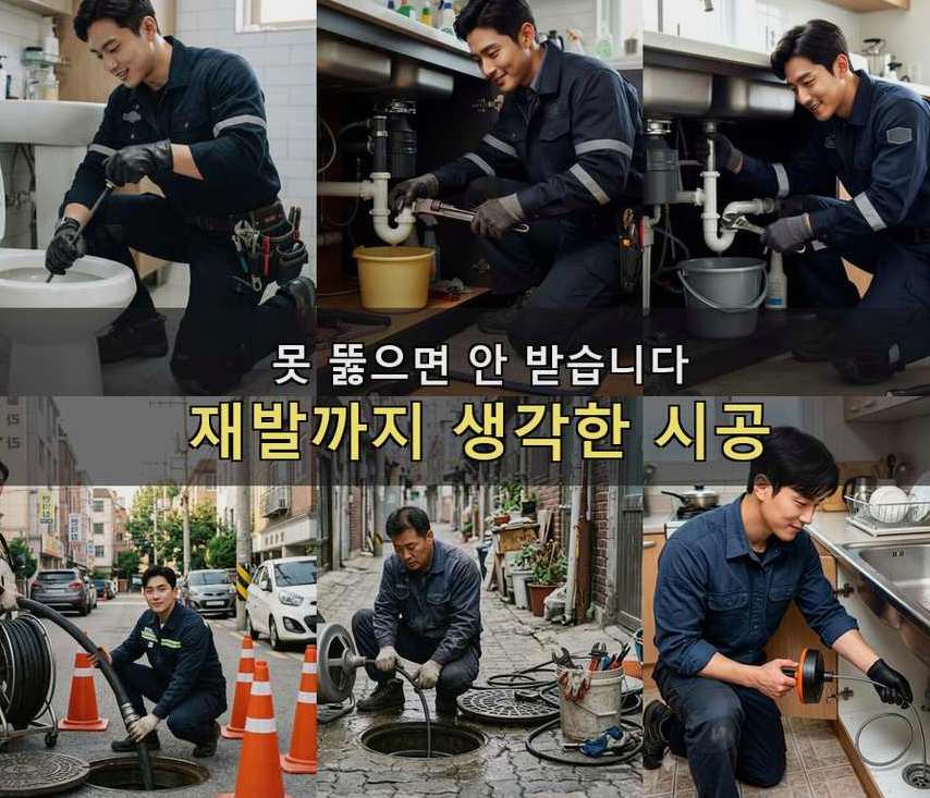 김포시 양곡리 하수구막힘 당일 처리 현장 작업 사진 - 배관해결사