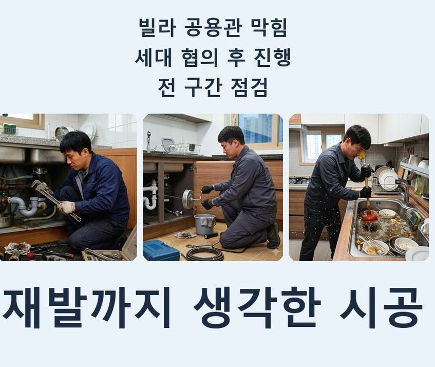 양평군 양서면국수리 고압세척 전문 업체 현장 작업 사진 - 배관해결사