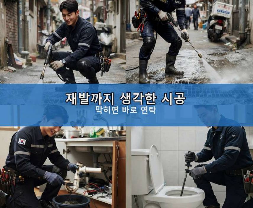 양평군 양서면국수리 정화조막힘 긴급출동 현장 작업 사진 - 배관해결사