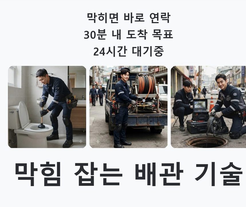 성남시수정구 양지동 변기막힘 원인 진단 현장 작업 사진 - 배관해결사