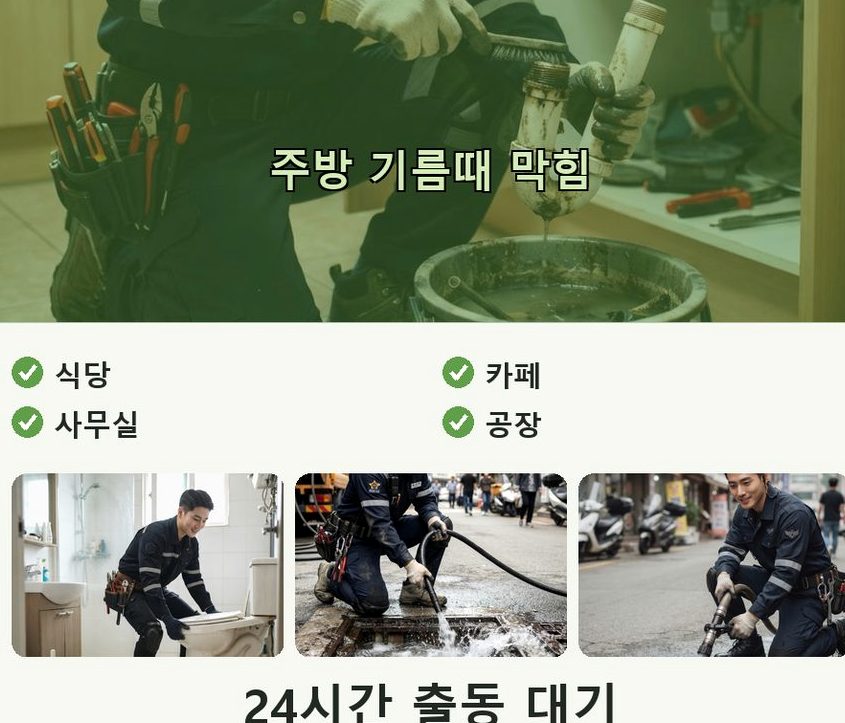 성남시수정구 양지동 하수구막힘 전문 업체 현장 작업 사진 - 배관해결사