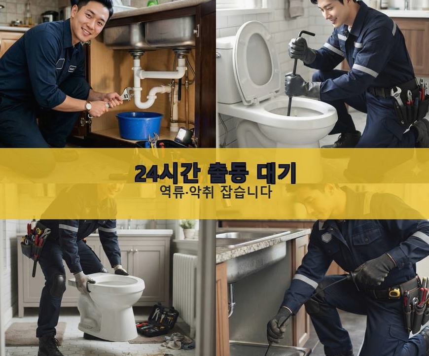 양평군 양평읍공흥리 고압세척 출장비 무료 현장 작업 사진 - 배관해결사
