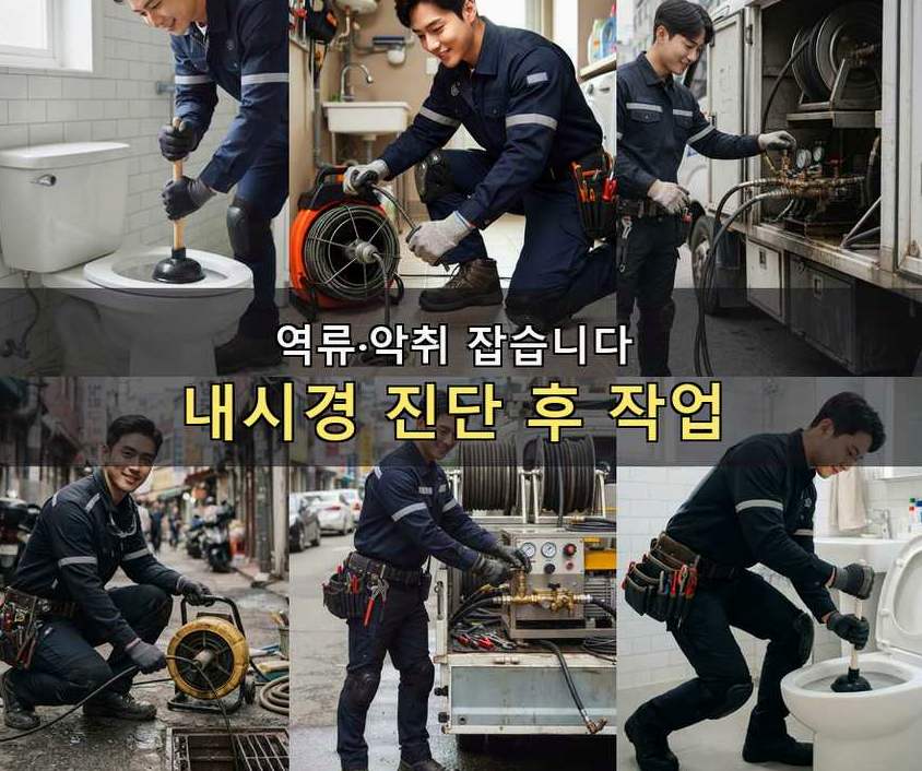 양평군 양평읍공흥리 오수관막힘 24시 출동 현장 작업 사진 - 배관해결사