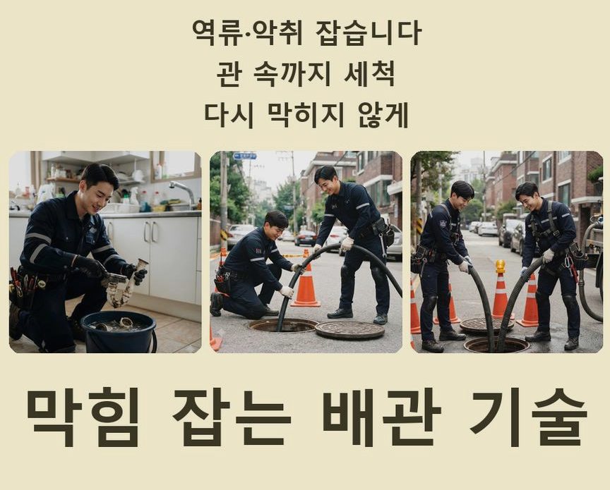 양주시 어둔동 변기막힘 원인 진단 현장 작업 사진 - 배관해결사