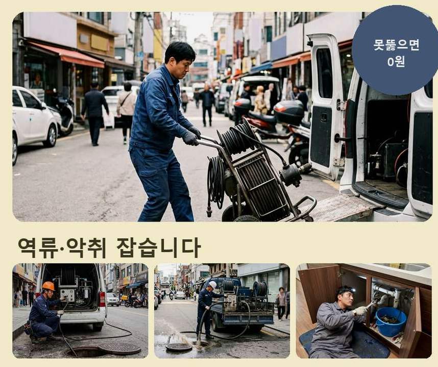 여주시 우만동 배수구막힘 긴급출동 현장 작업 사진 - 배관해결사