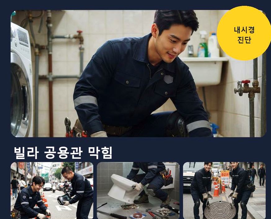 여주시 연양동 싱크대막힘 고압세척·관통 작업 모습