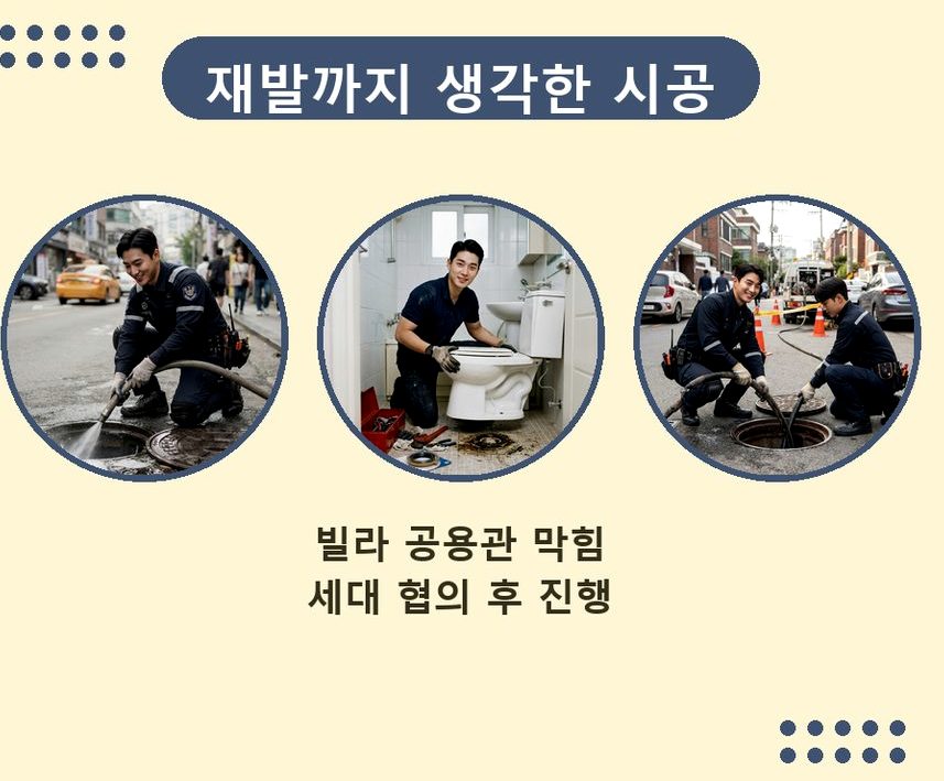 연천군 연천읍고문리 욕실 배수구막힘 빠른 해결 현장 작업 사진 - 배관해결사
