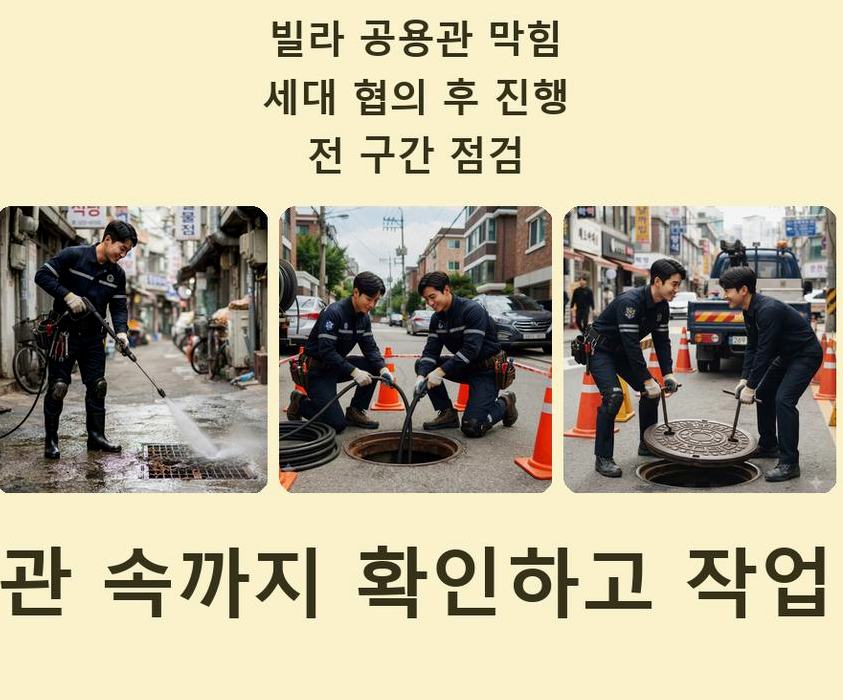 연천군 연천읍고문리 정화조막힘 가격 안내 현장 작업 사진 - 배관해결사