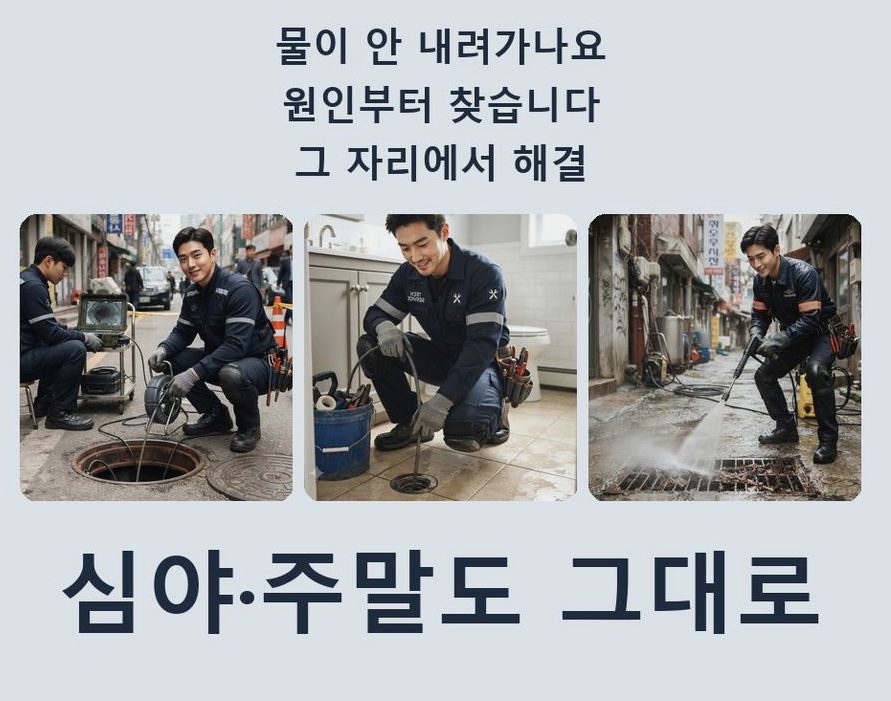 연천군 연천읍고문리 하수구 냄새 비용 현장 작업 사진 - 배관해결사