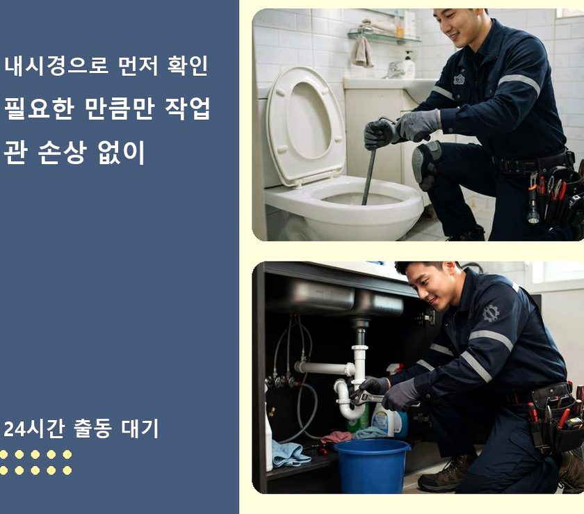 연천군 연천읍고문리 하수구막힘 야간 출동 현장 작업 사진 - 배관해결사