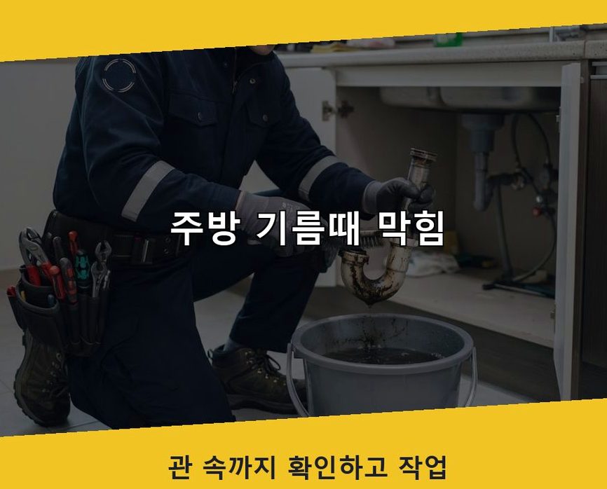 서울 강서구 염창동 배수구막힘 뚫음 현장 작업 사진 - 배관해결사
