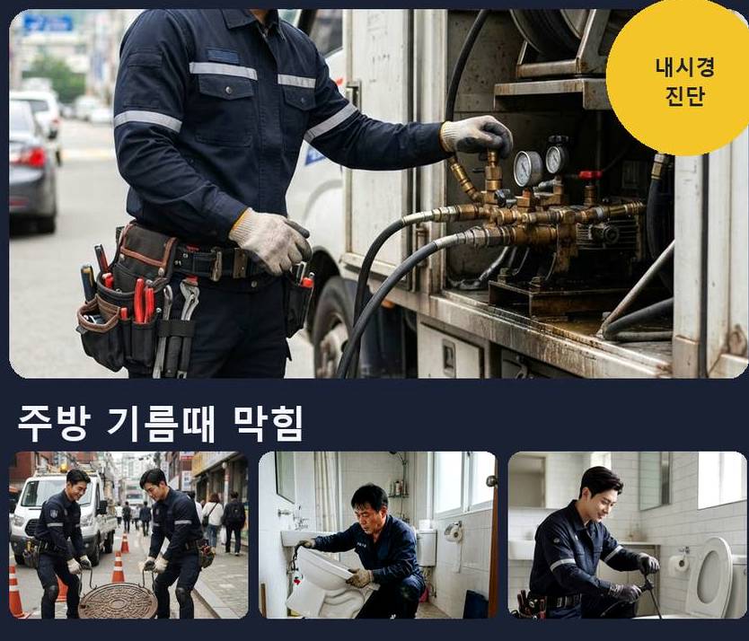 수원시장안구 영화동 하수구 냄새 당일 처리 현장 작업 사진 - 배관해결사