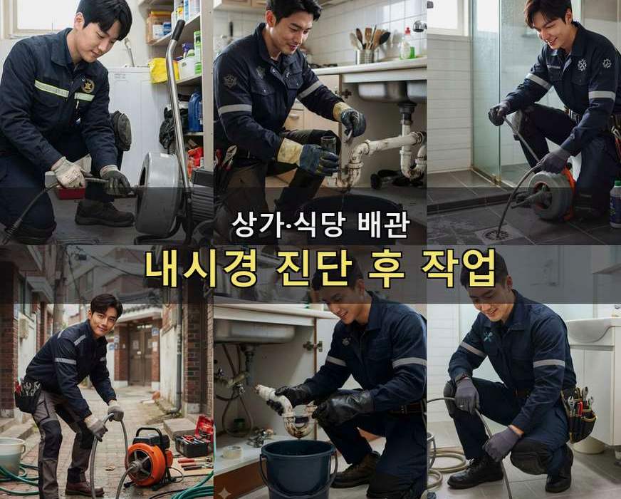 서울 구로구 오류동 욕실 배수구막힘 전문 업체 현장 작업 사진 - 배관해결사