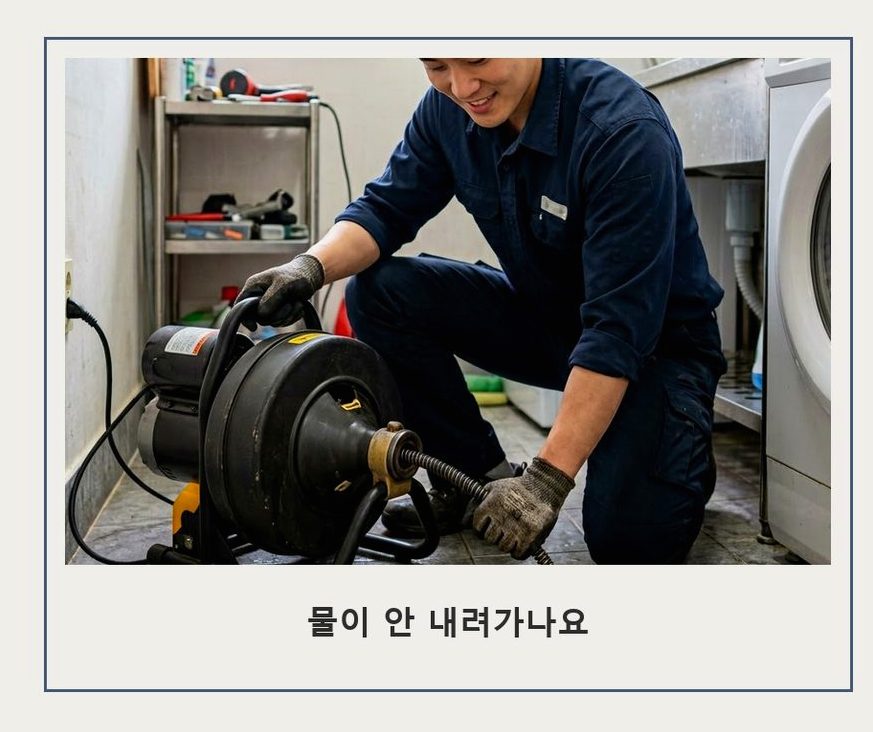 서울 강서구 오쇠동 배수구막힘 긴급출동 현장 작업 사진 - 배관해결사