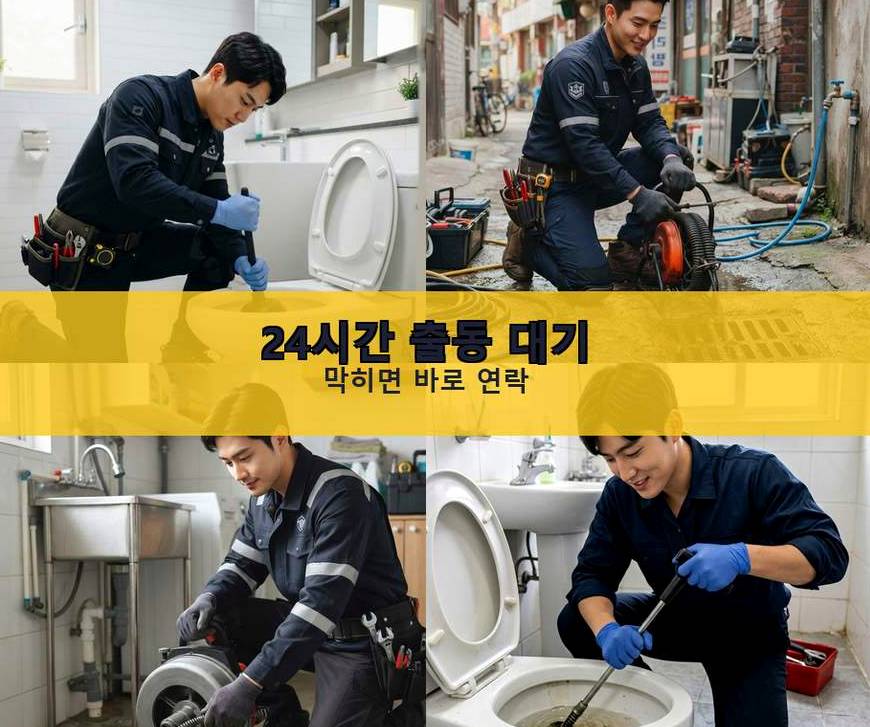 성남시수정구 오야동 변기막힘 뚫음 현장 작업 사진 - 배관해결사