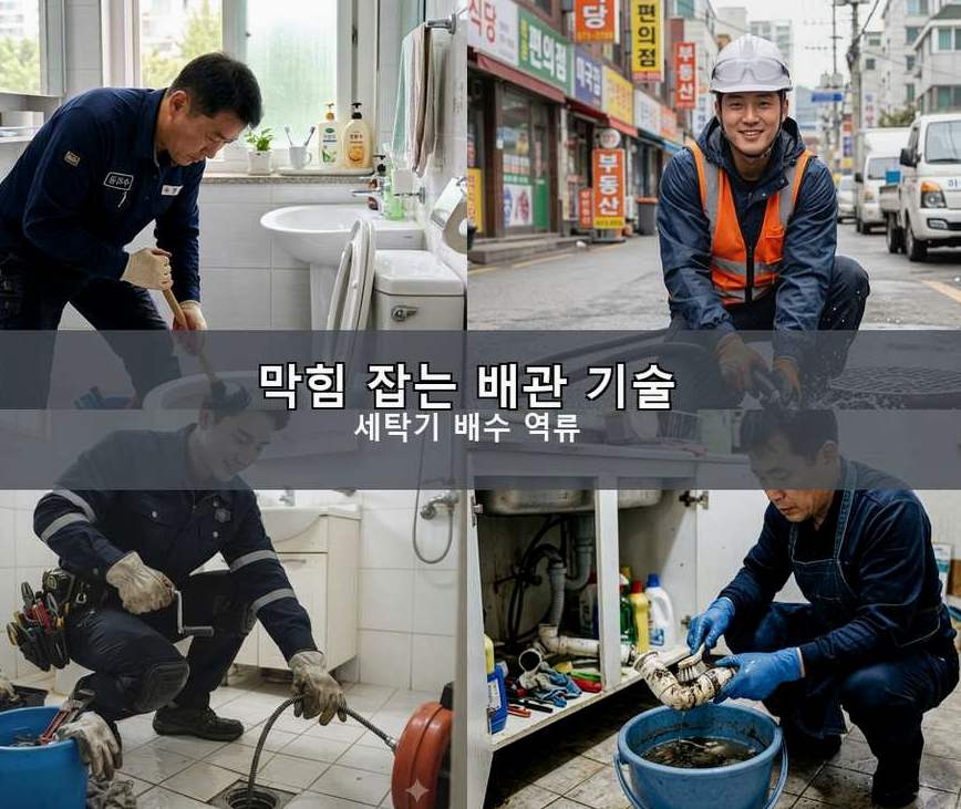 여주시 오학동 배수구막힘 비용 현장 작업 사진 - 배관해결사