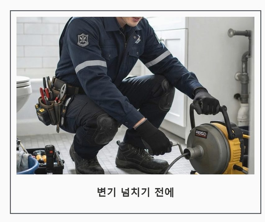 양평군 옥천면신복리 배관청소 비용 현장 작업 사진 - 배관해결사