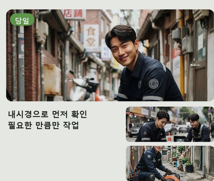 양평군 옥천면신복리 배수구막힘 비용 현장 작업 사진 - 배관해결사