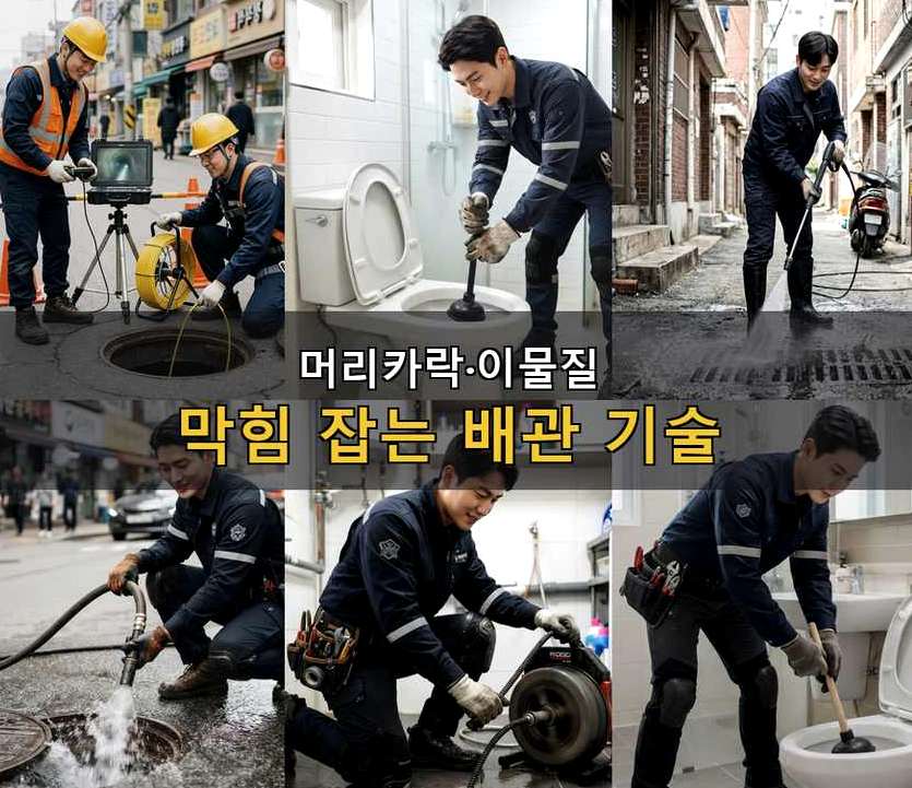양평군 옥천면신복리 화장실 하수구막힘 야간 출동 현장 작업 사진 - 배관해결사
