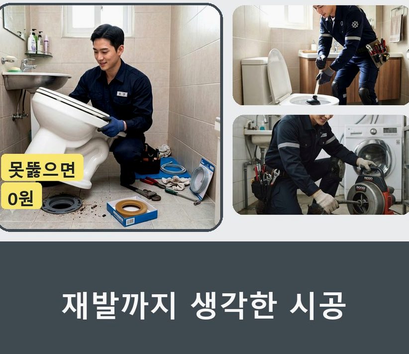 서울 구로구 온수동 고압세척 출장비 무료 현장 작업 사진 - 배관해결사