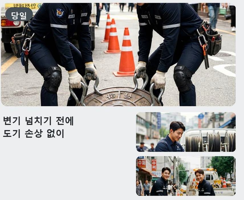 서울 구로구 온수동 세탁기 배수구막힘 당일 처리 현장 작업 사진 - 배관해결사