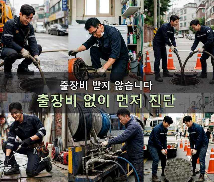 김포시 옹정리 하수구막힘 24시 출동 현장 작업 사진 - 배관해결사