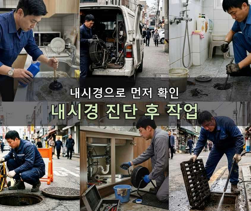 연천군 왕징면노동 변기막힘 원인 진단 현장 작업 사진 - 배관해결사