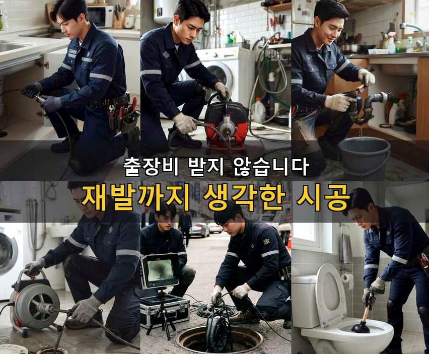연천군 왕징면노동 세면대막힘 원인 진단 현장 작업 사진 - 배관해결사