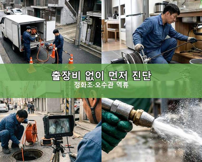 서울 강서구 외발산동 변기막힘 뚫음 현장 작업 사진 - 배관해결사