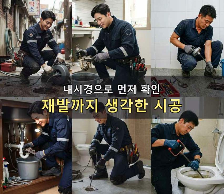 서울 강서구 우장산동 싱크대막힘 야간 출동 현장 작업 사진 - 배관해결사