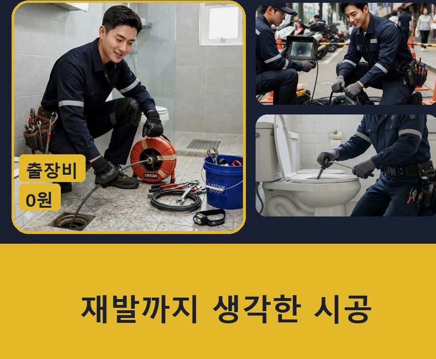 과천시 원문동 하수구막힘 전문 업체 현장 작업 사진 - 배관해결사