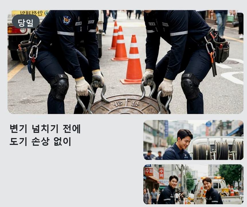 안산시상록구 월피동 싱크대막힘 전문 업체 현장 작업 사진 - 배관해결사