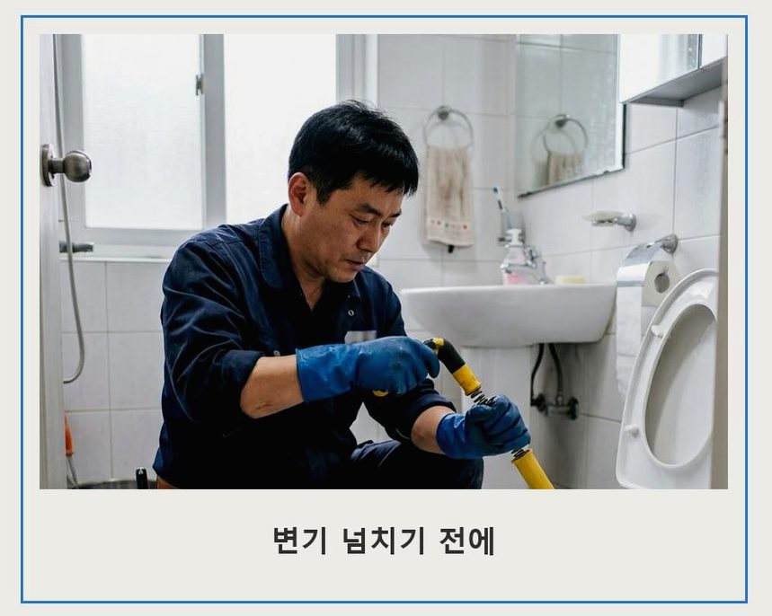 양주시 율정동 싱크대막힘 고압세척·관통 작업 모습