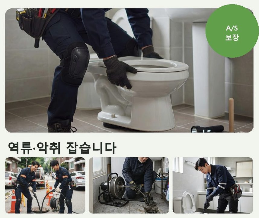 양주시 은현면도하리 배수구막힘 뚫음 현장 작업 사진 - 배관해결사