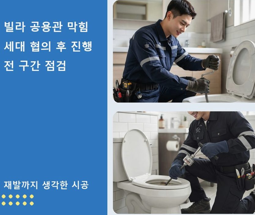 수원시장안구 이목동 배관청소 원인 진단 현장 작업 사진 - 배관해결사