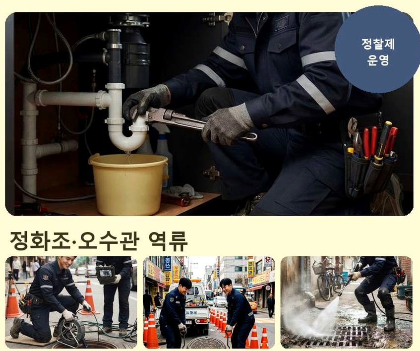 수원시장안구 이목동 세면대막힘 긴급출동 현장 작업 사진 - 배관해결사