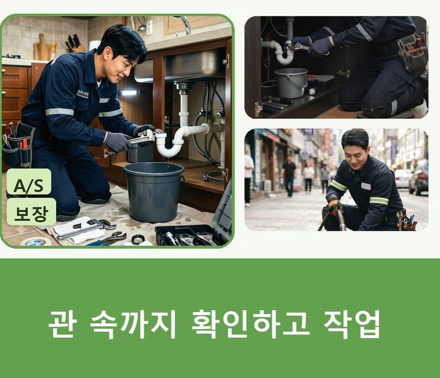 서울 강남구 일원동 싱크대막힘 24시 출동 현장 작업 사진 - 배관해결사