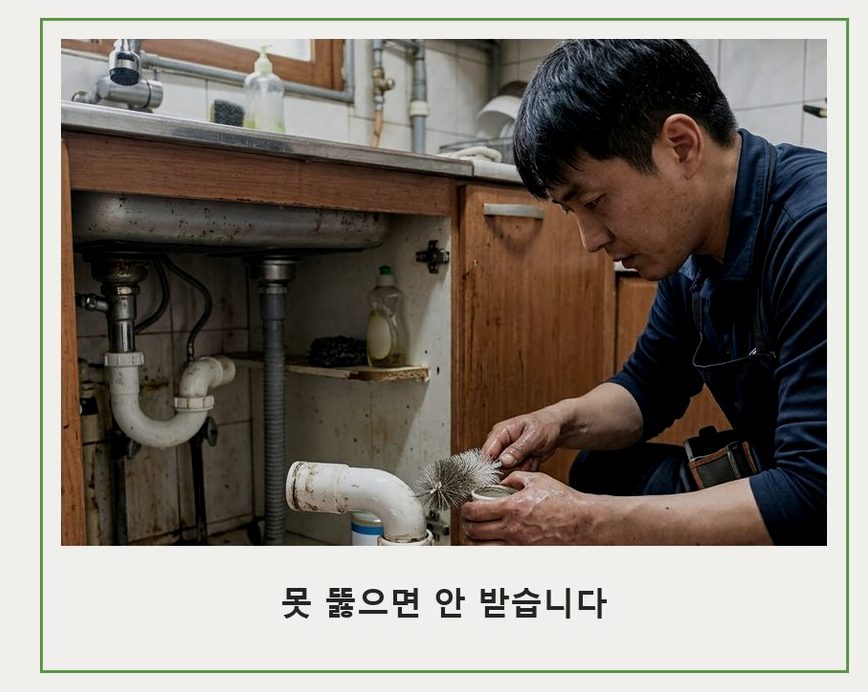 수원시권선구 입북동 싱크대막힘 24시 출동 현장 작업 사진 - 배관해결사