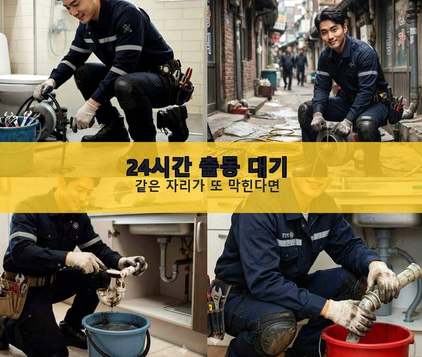 서울 강남구 자곡동 하수구막힘 업체 현장 작업 사진 - 배관해결사