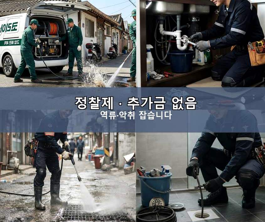 연천군 장남면원당리 고압세척 고압세척·관통 작업 모습