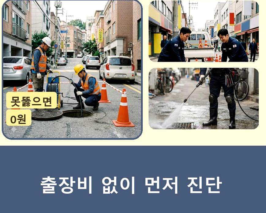 연천군 장남면원당리 정화조막힘 뚫음 현장 작업 사진 - 배관해결사