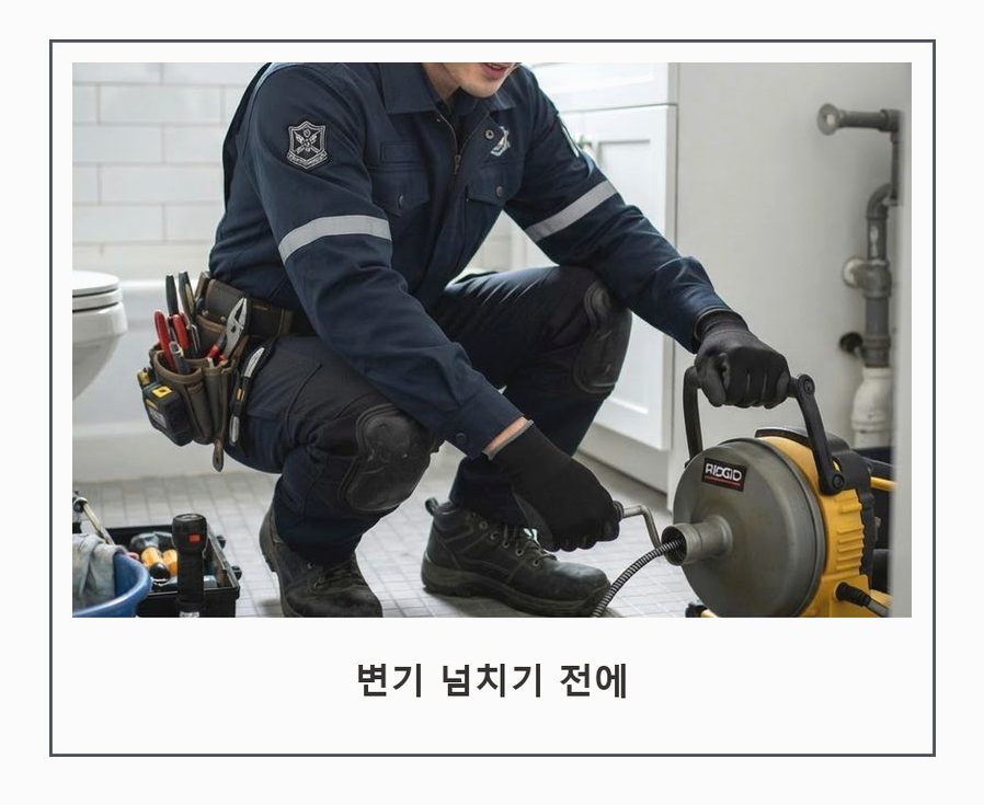 파주시 적성면가월리 변기막힘 원인 진단 현장 작업 사진 - 배관해결사