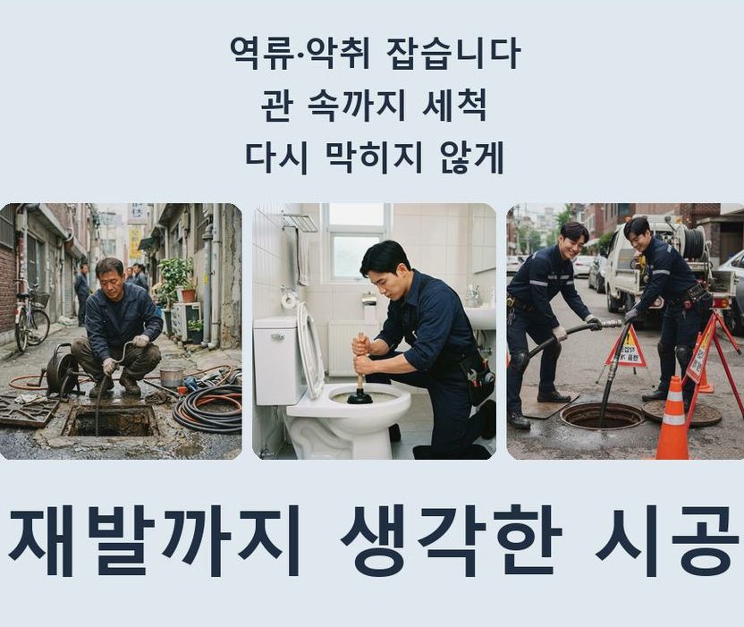 파주시 적성면가월리 싱크대막힘 업체 현장 작업 사진 - 배관해결사